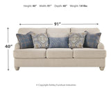 Traemore - Pearl Silver - Sofa