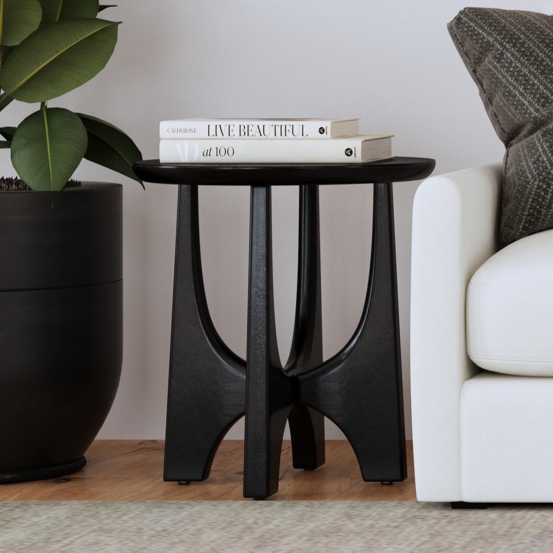 Dunnigan - Round End Table - Black