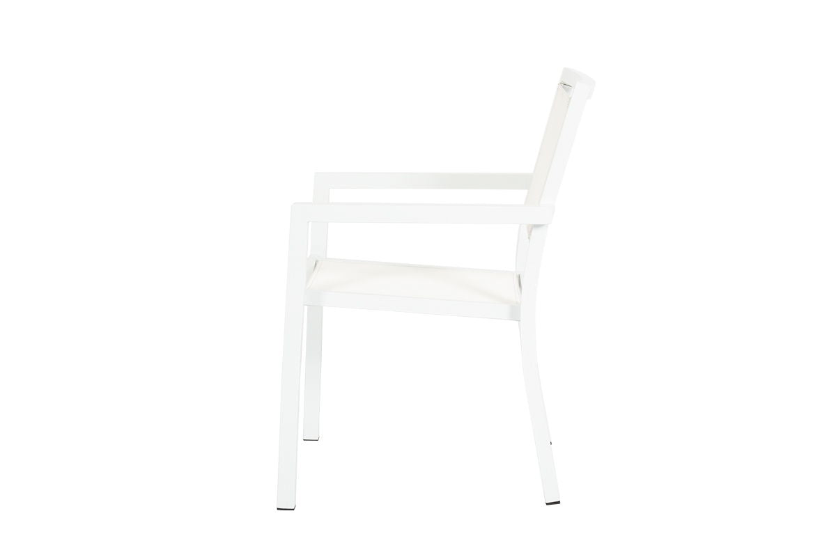 Naples - Stackable Sling Dining Chair - White