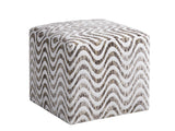 Zanzibar - Jupiter Ottoman - Light Brown / White