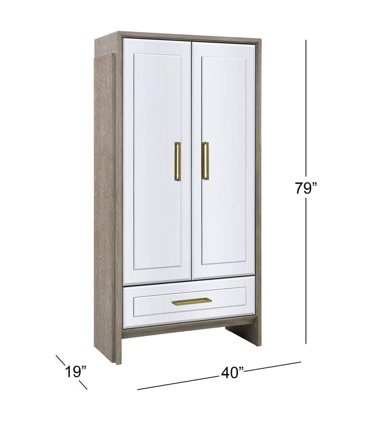 Lansing - Tall Bar Cabinet - Cerused Gray Oak