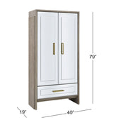 Lansing - Tall Bar Cabinet - Cerused Gray Oak