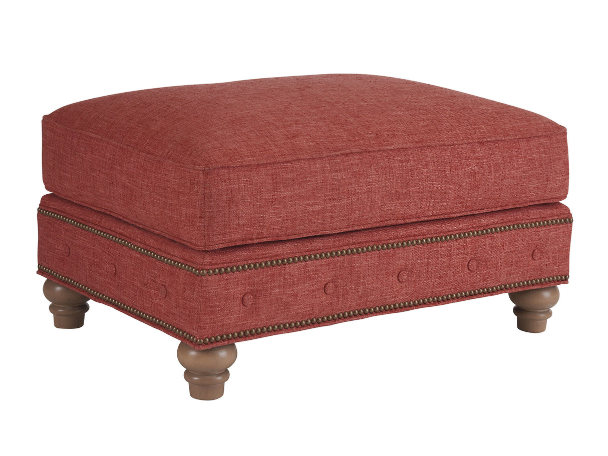 Barclay Butera Upholstery - Carmen Ottoman - Red