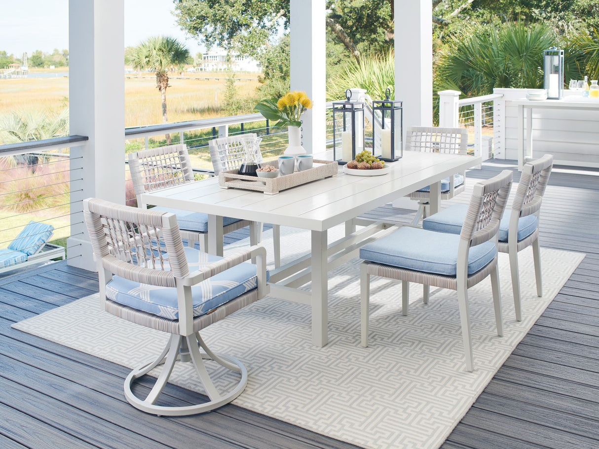 Seabrook - Side Dining Chair - White / Light Blue