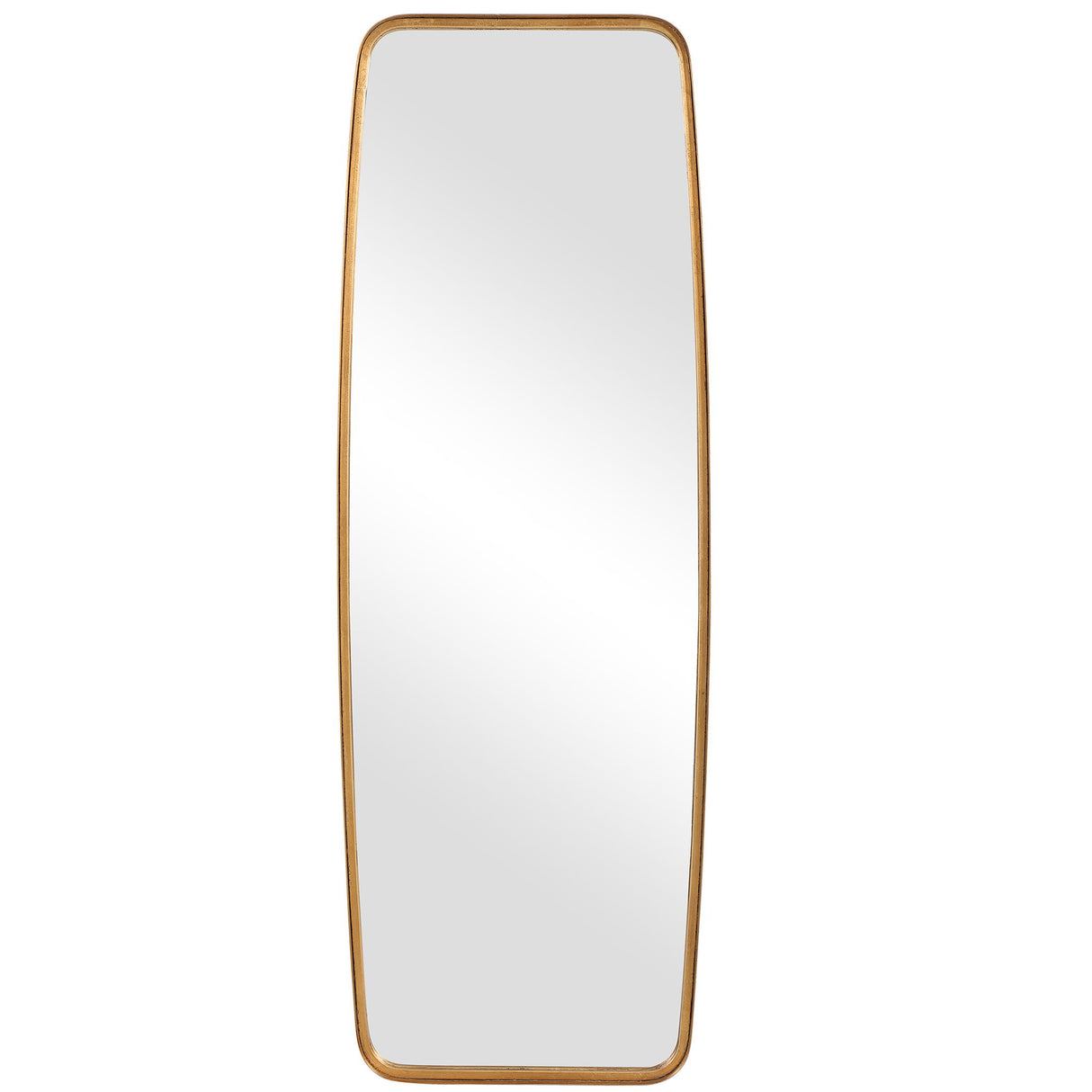 Mirror With Rounded Corners - Gold Leaf