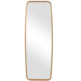 Mirror With Rounded Corners - Gold Leaf