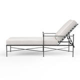 Provence - Chaise Lounge, With Self Welt - Canvas Flax / Black