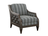 Featured Upholstery - Bay Club Chair - Dark Brown / Blue