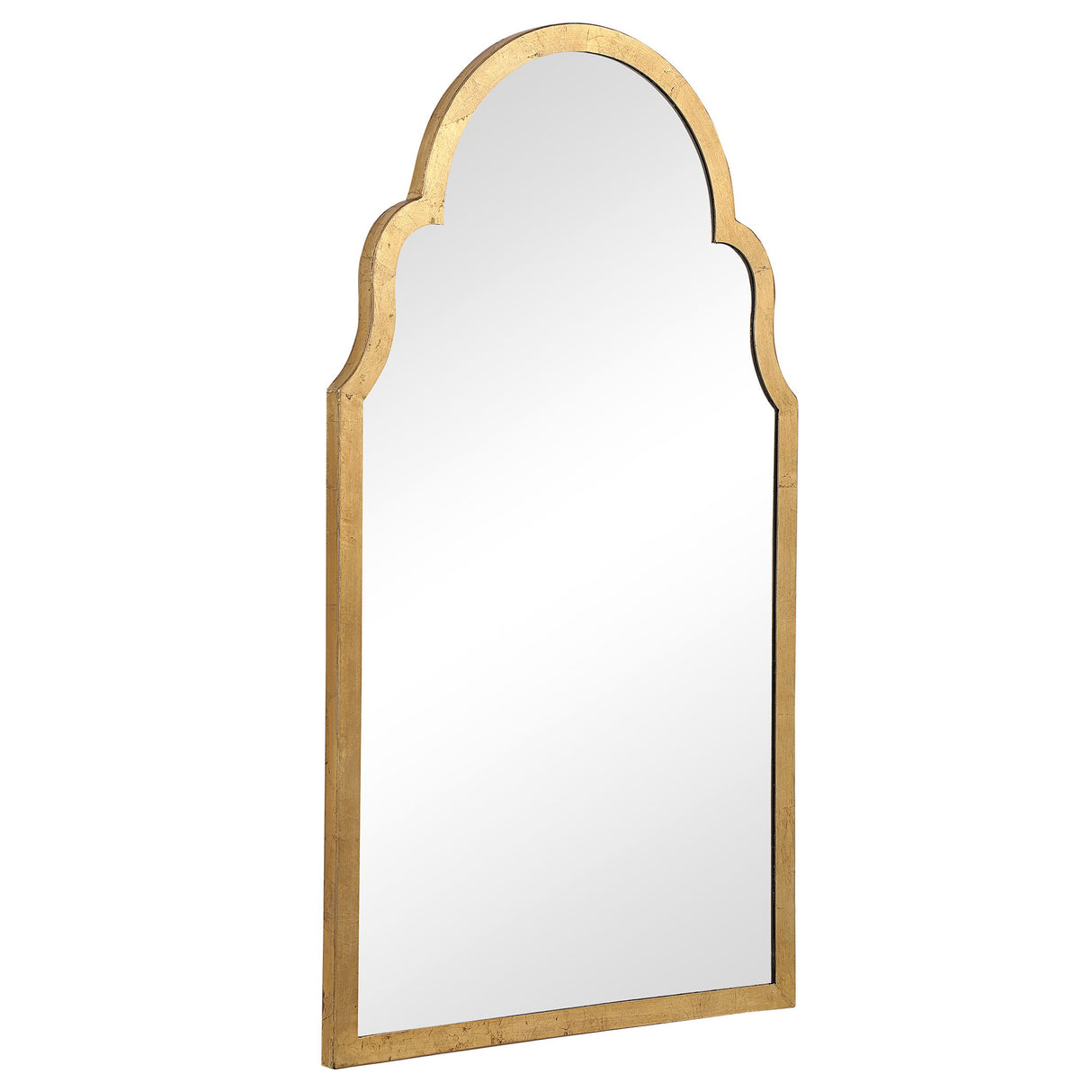 Shaped Arch Top Frame Mirror - Gold Leaf