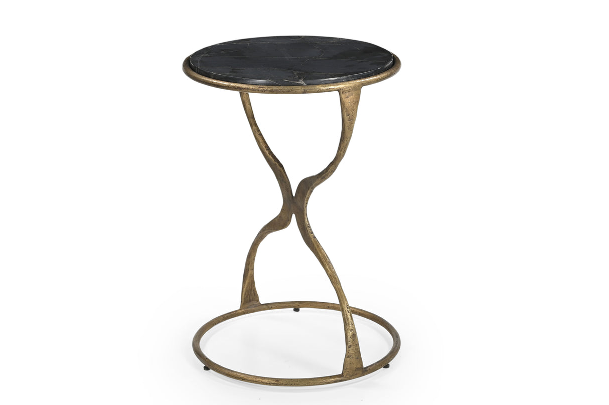 Hourglass - Accent Table - Bronze / Black