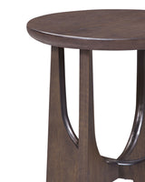 Dunnigan - Oak End Table - Dark Brown