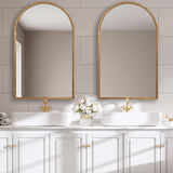 Arch Mirror - Lightly Antiqued Gold