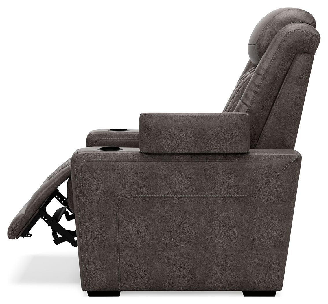 Hyllmont - Gray - Pwr Recliner/Adj Headrest