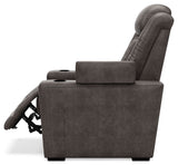 HyllMont - Gray - PWR Recliner/Adj Headrest