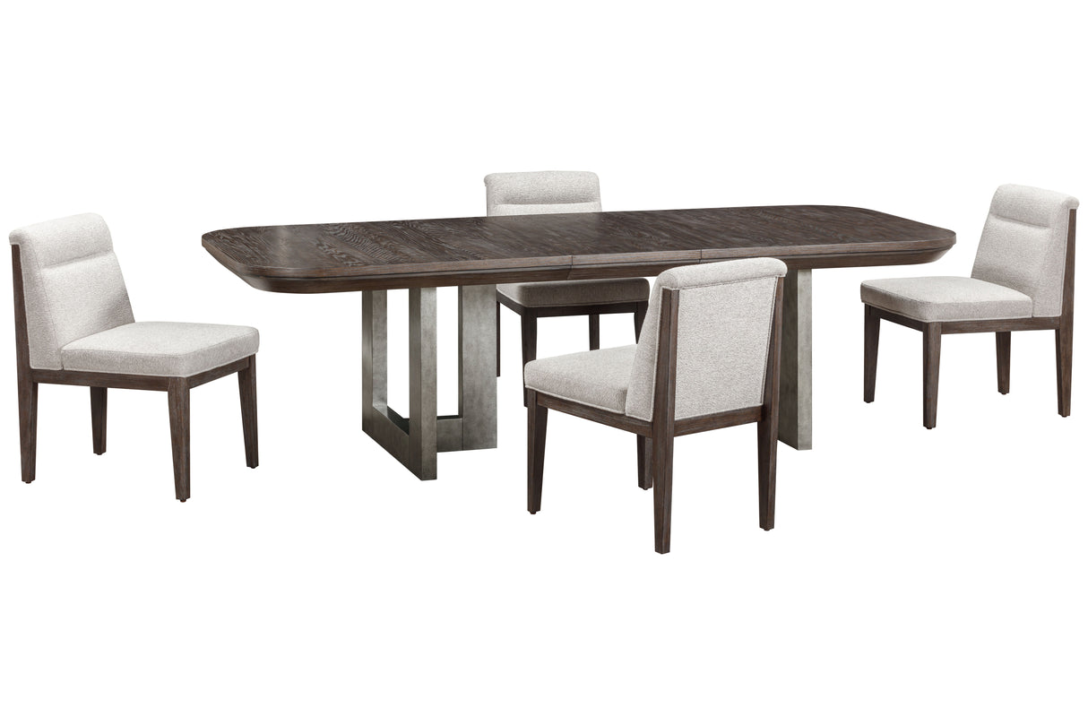 Nova - Dining Table - Cerused Charcoal Oak