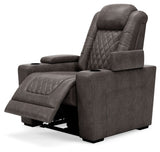 HyllMont - Gray - PWR Recliner/Adj Headrest