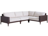 Abaco - Sectional - White / Dark Brown