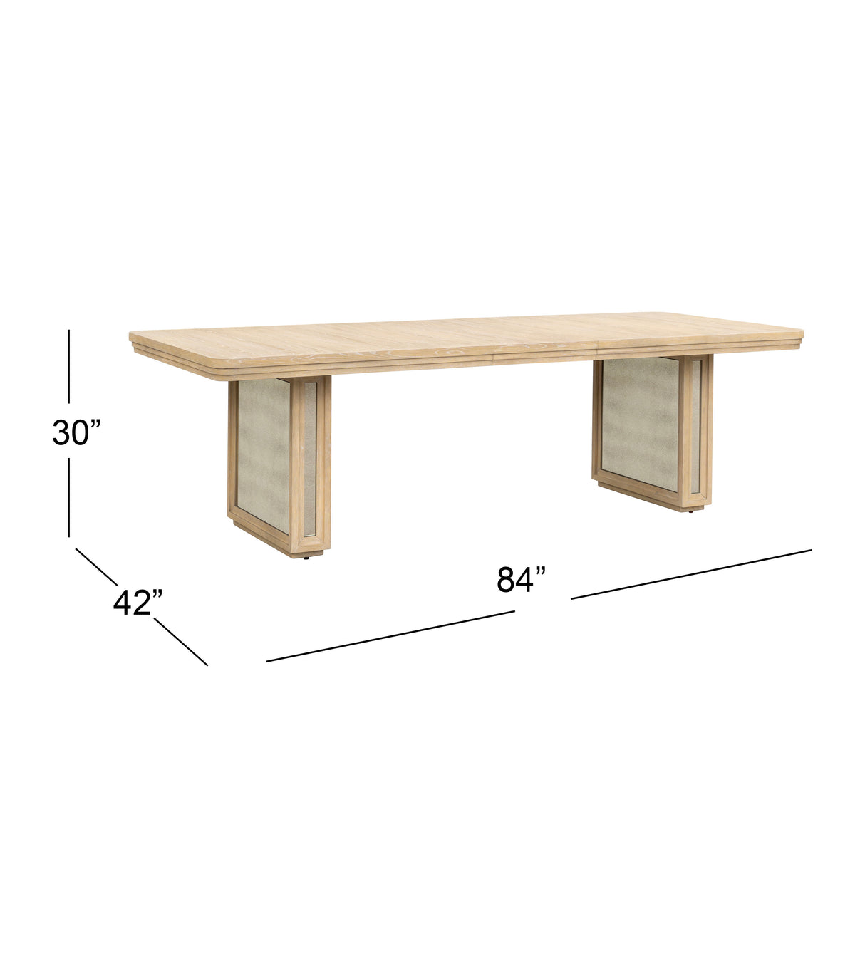 Damone - Dining Table - Cerused White Oak