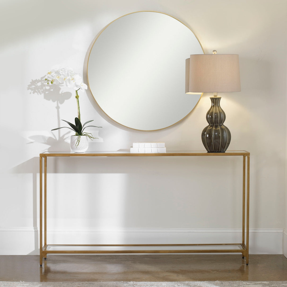 Console Table - Warm Gold