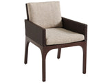 Abaco - Arm Dining Chair - Dark Brown / Beige