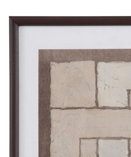 Knotted Tiles - I Framed Print - Brown