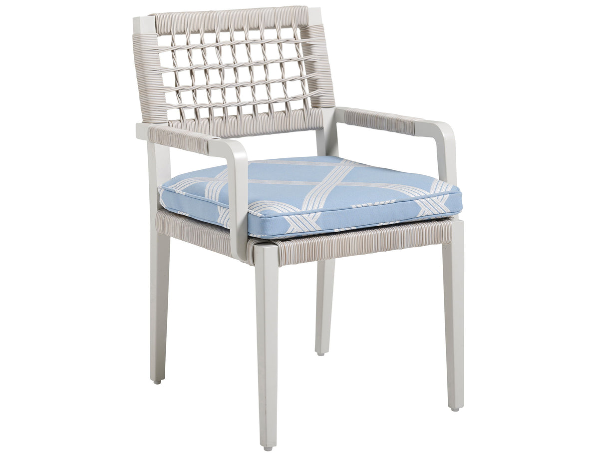 Seabrook - Arm Dining Chair - White / Light Blue