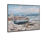 Mo Bay - Framed Canvas - Blue