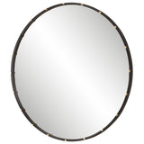 Round Framed Mirror - Dark Bronze