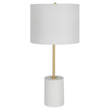 Table Lamp Metal Base - White