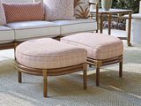 Sandpiper Bay - Ottoman - Dark Brown / Pink