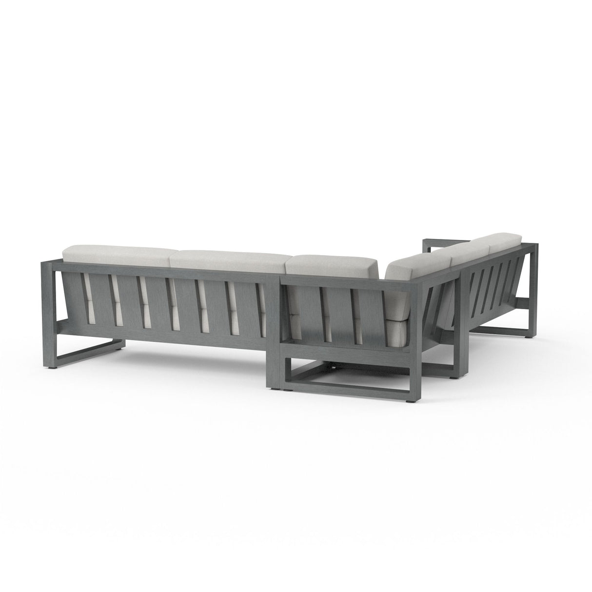 Redondo - Sectional, No Welt - Cast Silver / Dark Gray