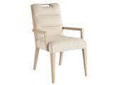 Sunset Key - Aiden Channeled Upholstered Arm Chair - Light Beige