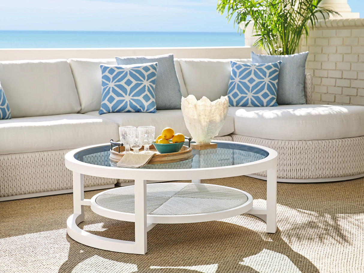 Ocean Breeze Promenade - Round Cocktail Table - White