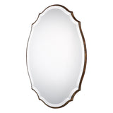 Shaped Bevel Mirror - Antiqued Bronze