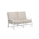 Bristol - Loveseat, With Self Welt - Canvas Flax / White