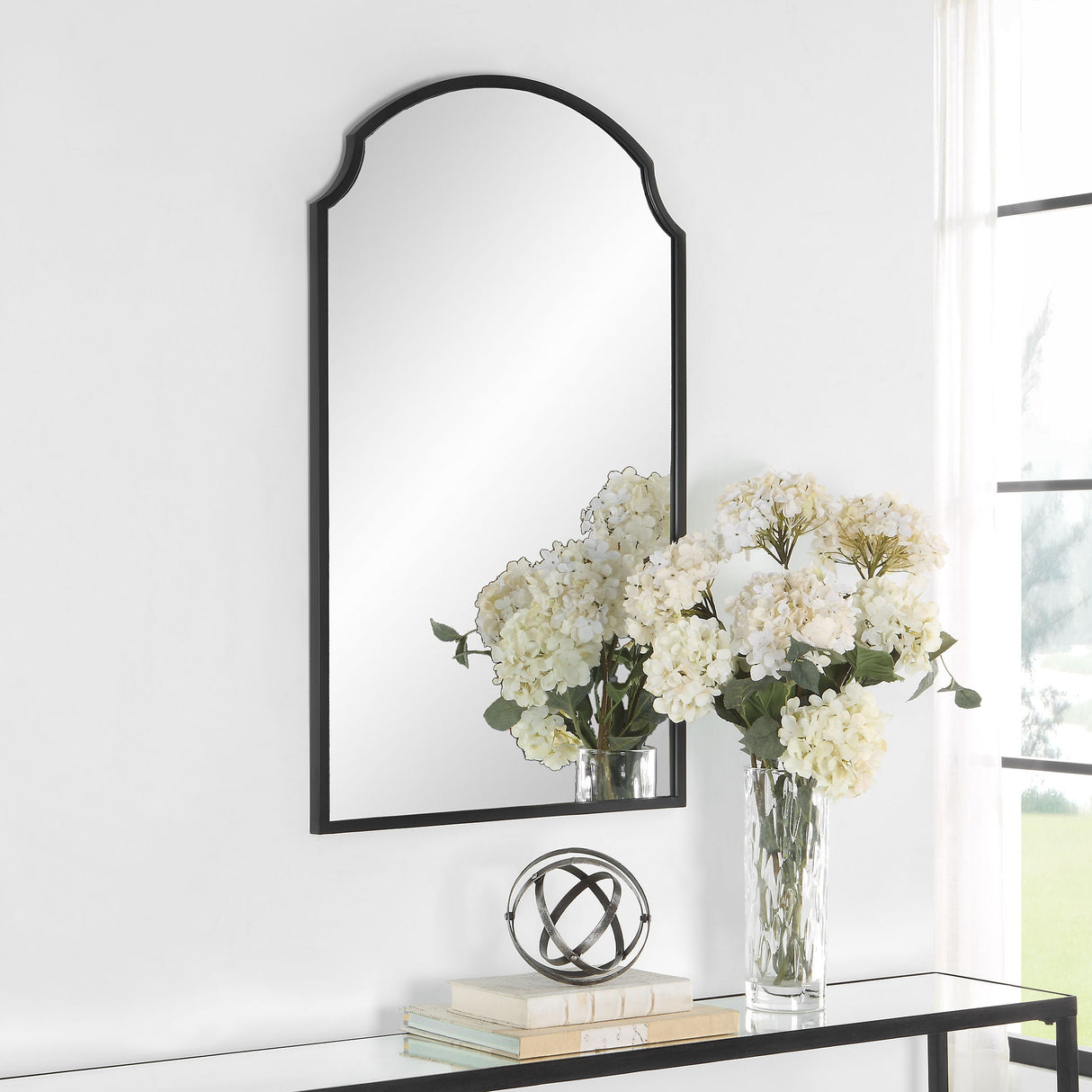 Beautiful Arch Mirror - Satin Black