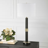 Table Lamp With Slender Metal Body - Black