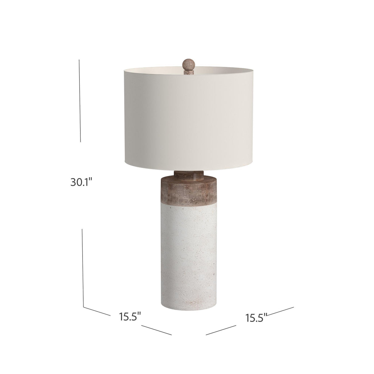 Lamar - Table Lamp - White