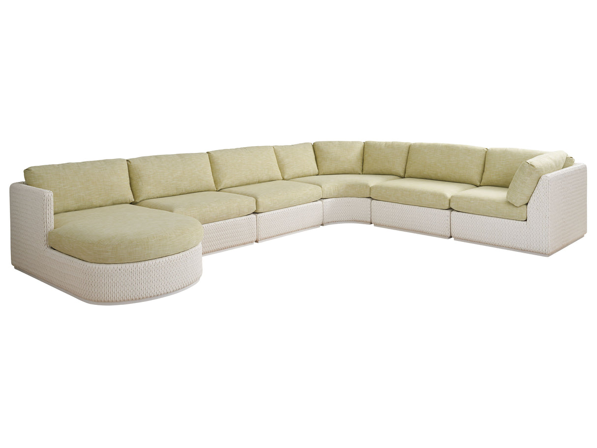 Ocean Breeze Promenade - Sectional - White / Beige