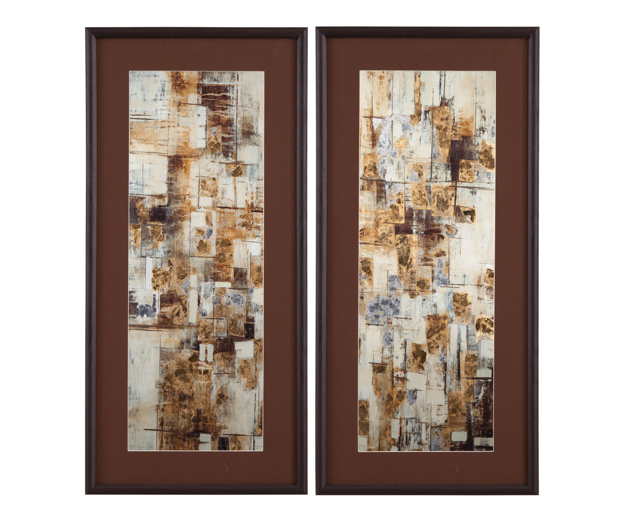 Reflected Sunshine - Framed Print (Set of 2) - Dark Brown / Gold