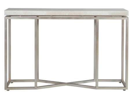 Signature Designs - Vara Console Table - White / Pearl Silver