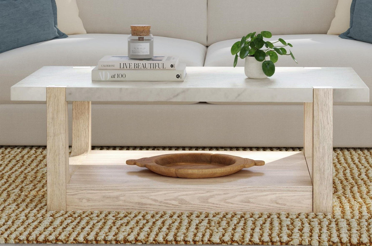 Newport - Rectangle Cocktail Table - White