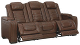 Backtrack - Chocolate - Pwr Rec Sofa With Adj Headrest