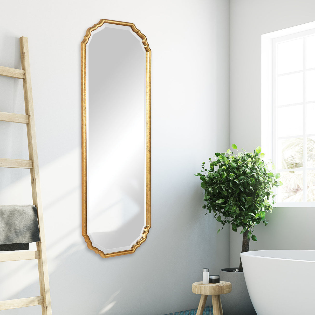 Lightly Antiqued Mirror - Metallic Gold