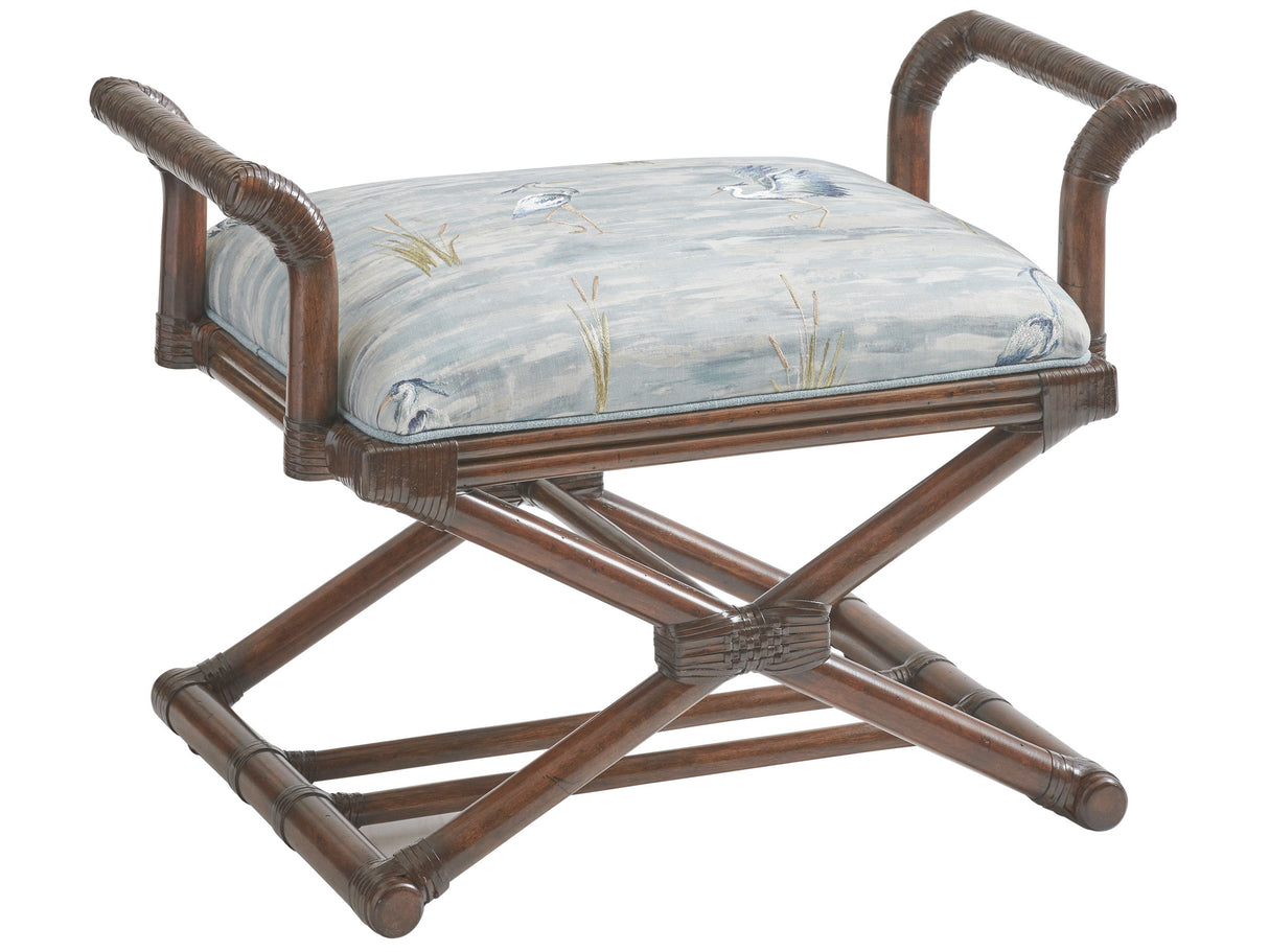 Palm Desert - Echo Beach Bench - Dark Brown / Light Blue