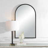 Metal Arch Mirror - Matte Black