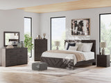 Prendonea - Charcoal - Six Drawer Dresser