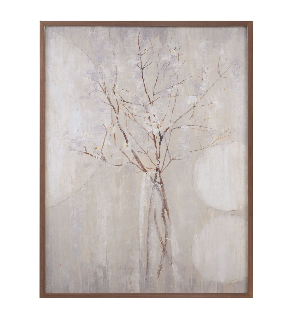 Dogwood Branches - Framed Print - Brown