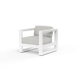 Newport - Club Chair, No Welt - Cast Silver / White