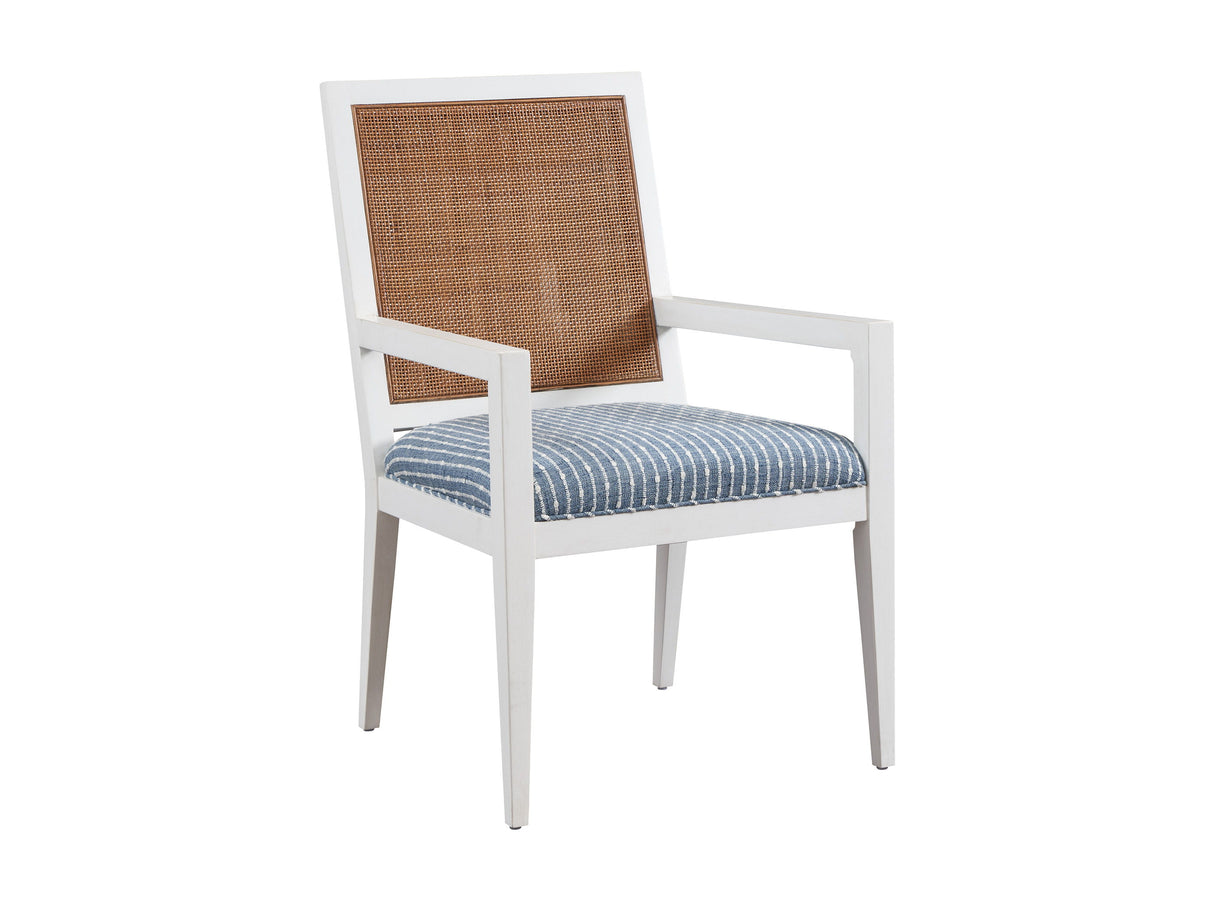 Laguna - Smithcliff Woven Arm Chair - White / Blue